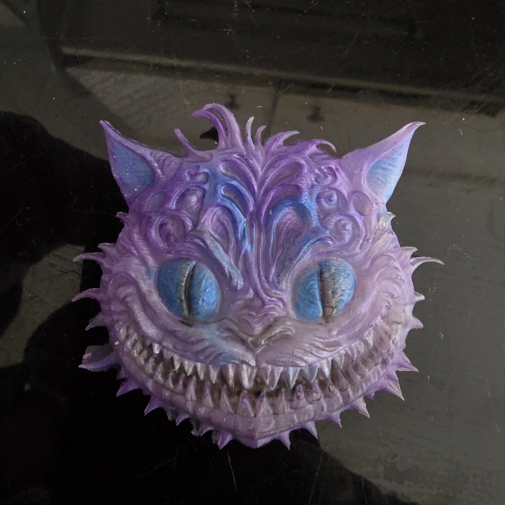 Resin Handmade Brooch, Cheshire Cat (Alice In Wonderland)